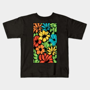 Bright Pretty Flowers Kids T-Shirt